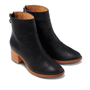 NWT, Beek, Black Leather Pheasant Ankle Boots!
